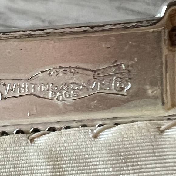 20s Mini Bag Silver Frame Mesh Chainmail Evening KissLatch w/Chain | Antique - Picture 9 of 10